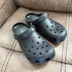 CROCS Black Slip-On Clogs NWOT